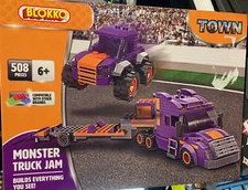 Blokko Town Monster Truck Jam 508 Pc Building Set Compatible With Other Brands
