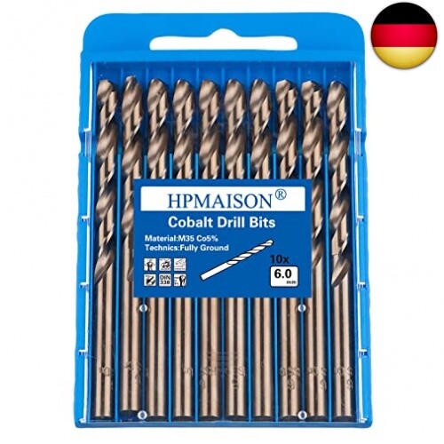 Hpmaison 10 StüCk M35 Hss Cobalt Bohrer Kobalt Jobber Bohrer Set Spiralbohrer-image
