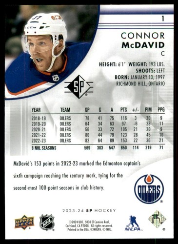 2023-24 SP HOCKEY BASE CARDS - PICK FROM LIST - U PICK - Picture 4 of 202