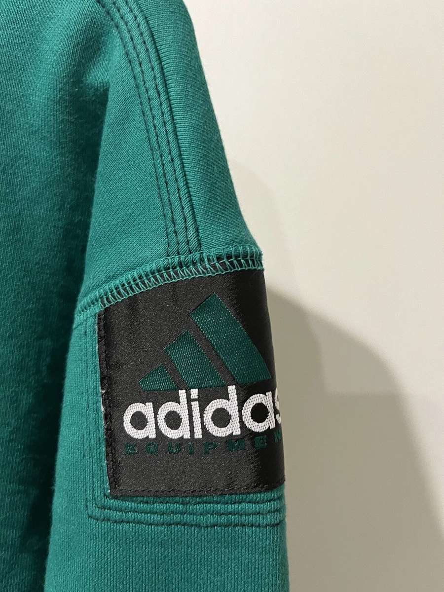 Felpa a vento Adidas Equipment vintage anni 90 verde grande logo taglia M 1 4 c