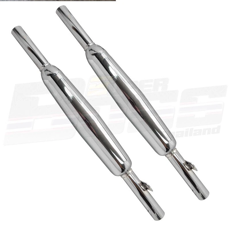 Silenciador de escape para HONDA CB77 CB72 Superhawk 305 250 R+L ***Estilo TR*** Foto 2 de 4