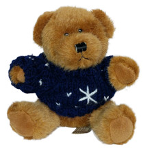 HugFun International Brown Teddy Bear Christmas Sweater Plush Stuffed Animal 6"