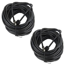 Pair 3 Pin 50ft XLR Male DJ Cable To 1/4" 6.35mm Stereo Plug Shielded Mic Cables