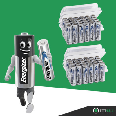 48 x Energizer Ultimate AA Mignon Lithium FR6 L91 1,5V in CardioCell Box