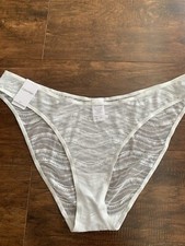 NWT CALVIN KLEIN 3972 WOMEN'S SHEER BIKINI PANTY X-LARGEsz WHITE 15