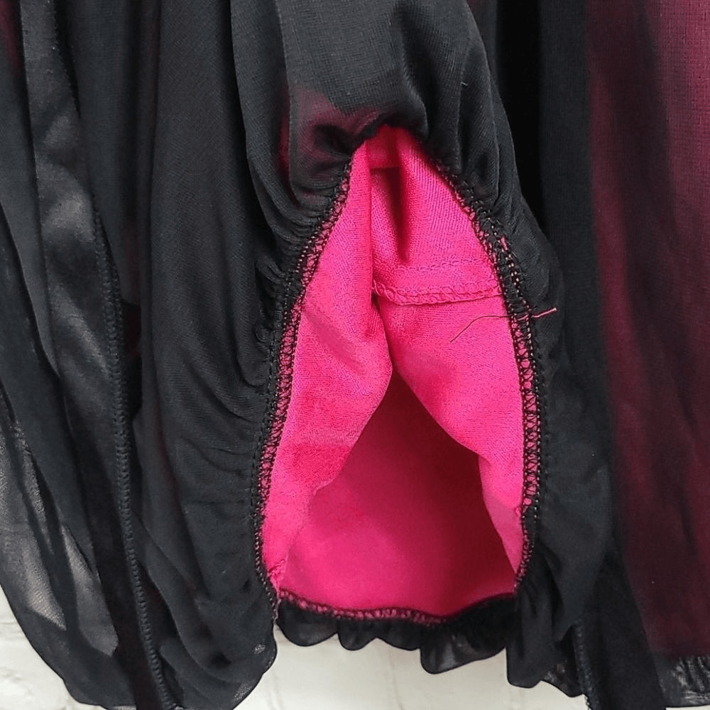 Ruby Rox Black Chiffon Bubble Dress Strapless Pin… - image 10