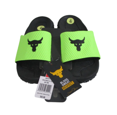Mens Under Armour Project Rock‎ Green Slides Strap Sandals 3025237 Size 9 $65 UNDER ARMOUR Men main image 3