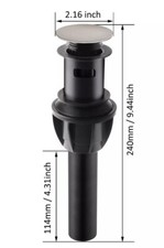 Hurran Brushed Nickel Universal Bathroom Pop Up Sink Drain