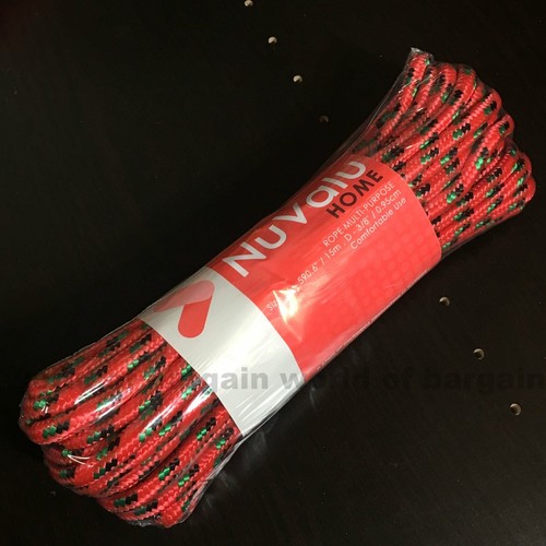 16 yard 3/8" in Rope Multi Purpose Clothesline Camping Cord Braided Tie String - Picture 3 of 4