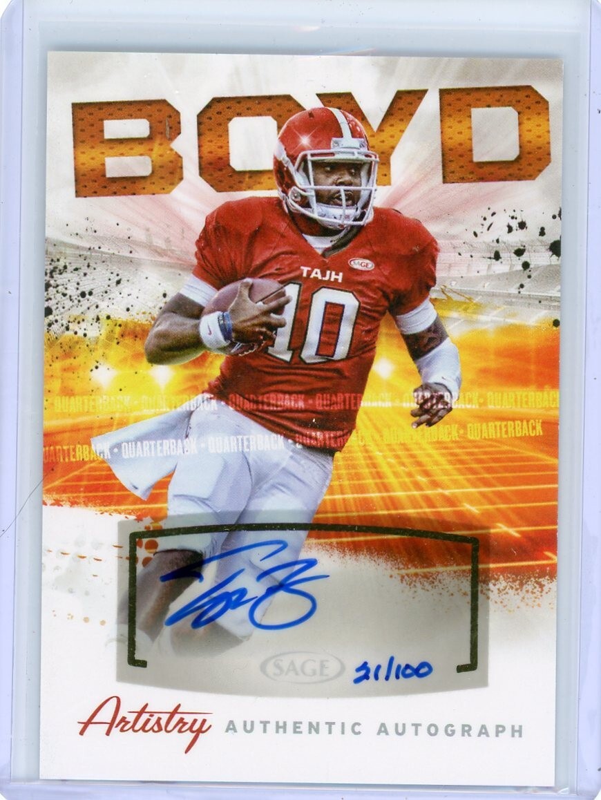 Tajh Boyd SA-GE Hit Artistry #AA13 Autograph