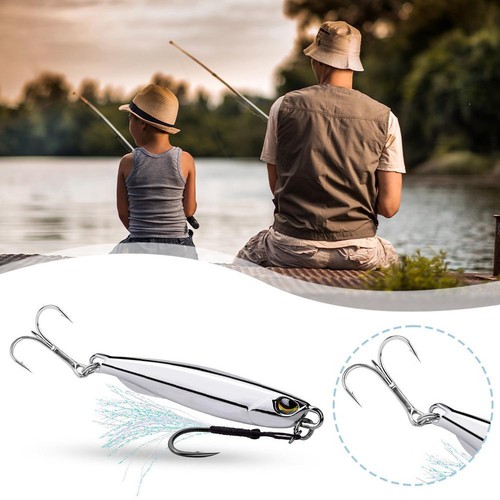 1pc Electroplated Metal Jigs Fishing Lures with Hooks 10g-40g C2R3 R7X7 M2M7 - Bild 7 von 21