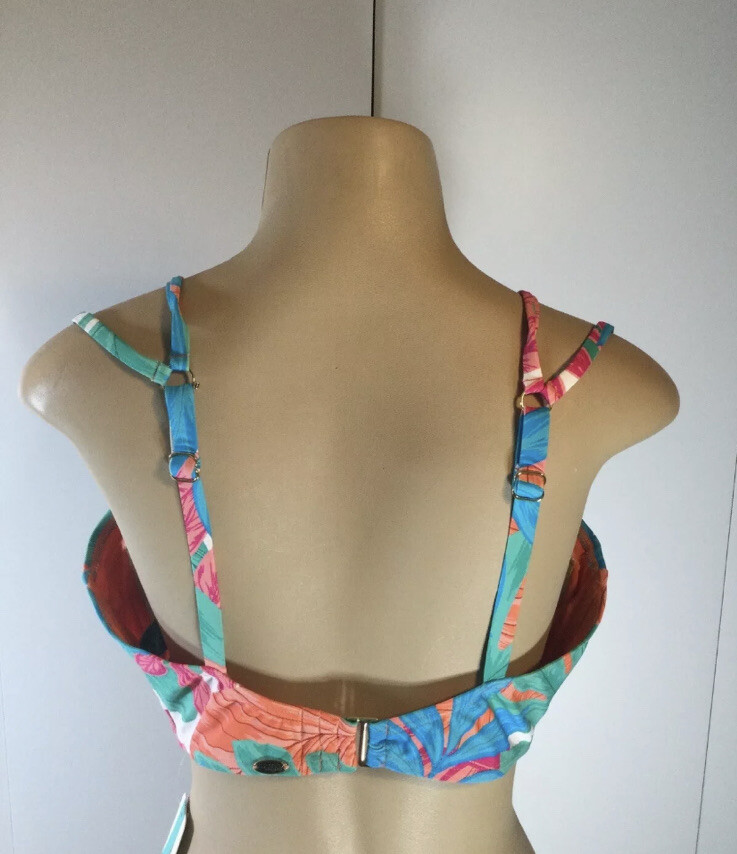 Haut De Bikini Rembourré Sunsets Tropicalia Taylor Bralette - Taille 32DD, Multicolore - Neuf étiqueté