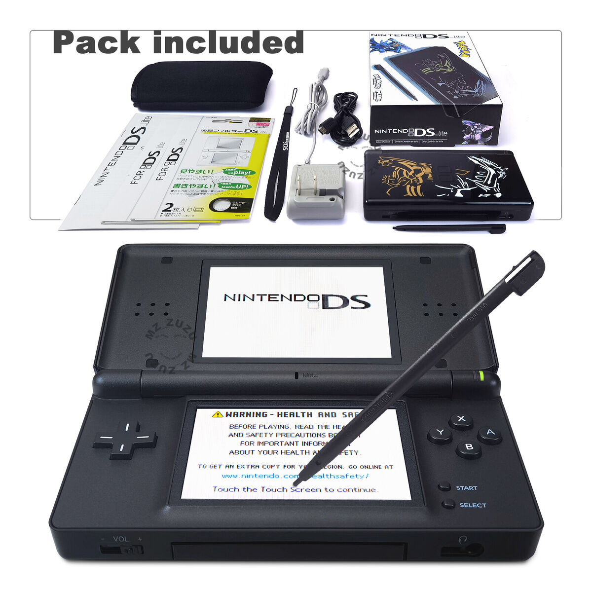 Nintendo DS Lite + Gameboy Advance SP GBA HandHeld Console System Pokemon  Black 45496718558