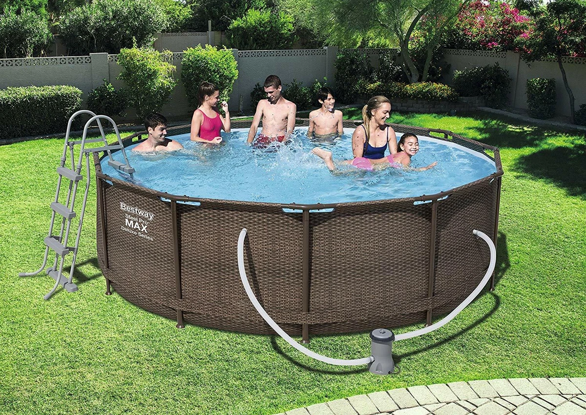 Bestway 12 feet Steel Pro Frame Above Ground Swimming Pool 12