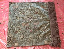 A luxury vintage embroidery brocade table throw