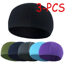 3xSweat Wicking Cooling Flag Dome Skull Cap Helmet Liner Sport Beanie Durag Hat