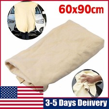 Natural Chamois Leather Car Cleaning Cloth Washing Absorbent Drying Shammy Towel