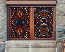 3D Texture Pattern A454 Window Film Print Sticker Cling Stained Glass UV Sinsin