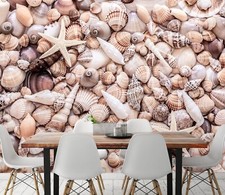 3D Beautiful Conch ZHUB7252 Wallpaper Wall Mural Removable Self-adhesive Vera
