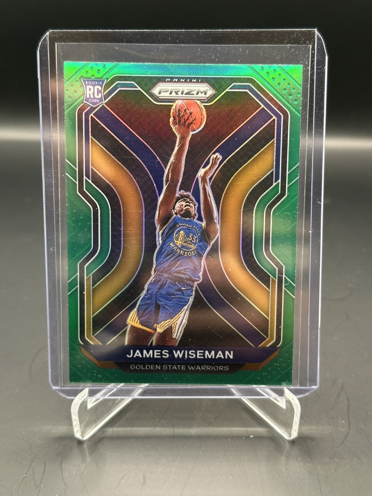 2020-21 Panini Prizm James Wiseman Green Prizm Rookie RC #268 Warriors