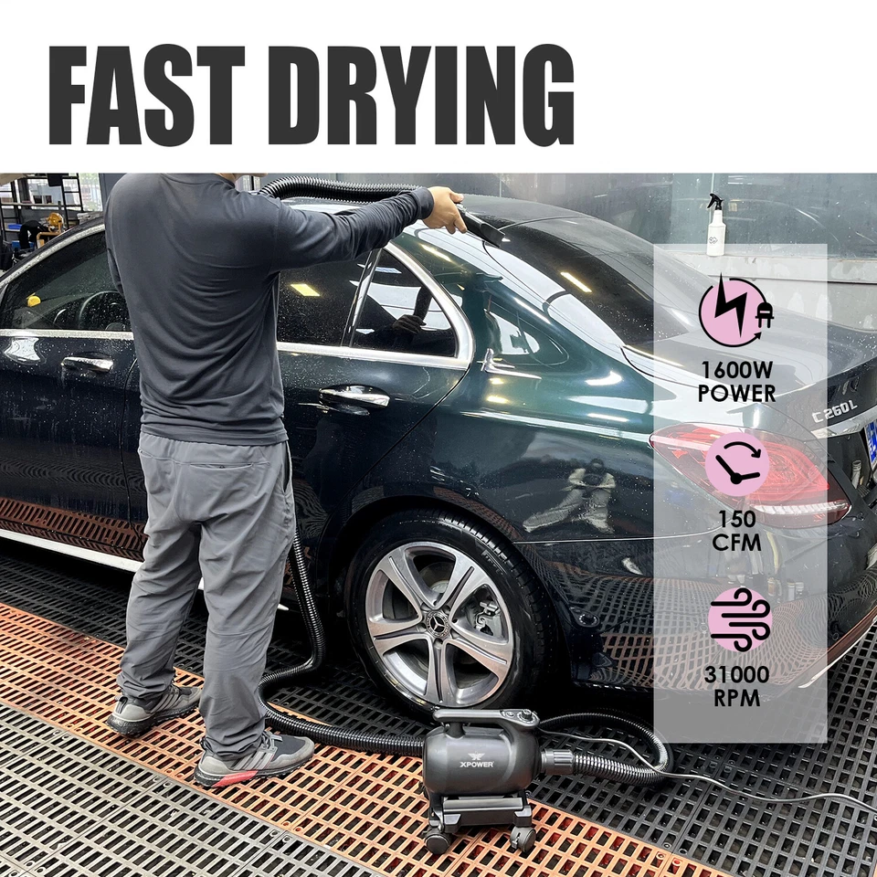 XPOWER A-12 Black High-Power Portable Car Blower Dry Heater Set(Damaged Package) - Bild 2 von 4
