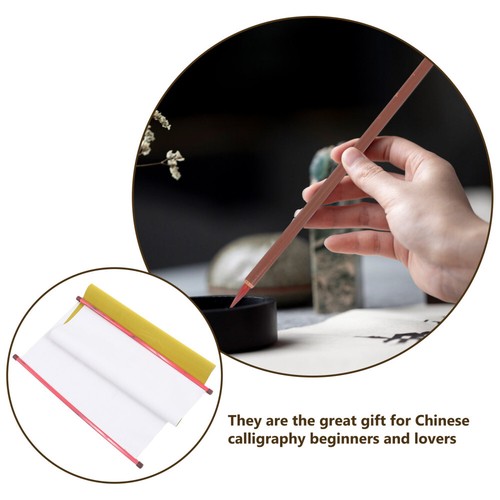 2 Pcs Calligraphy Fabric Book Chinese Rice Xuan Paper Blank Hanging - Picture 4 of 12