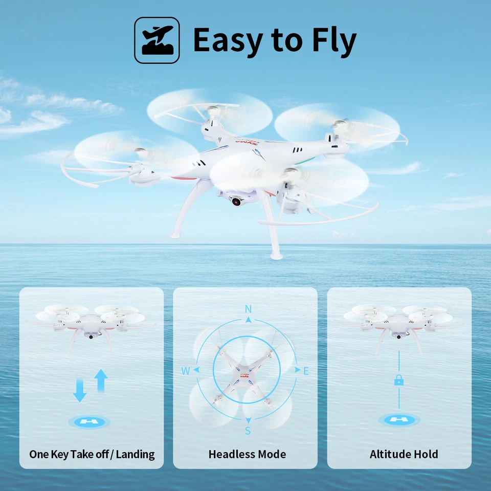 Syma X5SW-V3 RC Quadcopter with HD Camera FPV WIFI 3D Flip RC Racing Drone RTF - Image 4 of 4