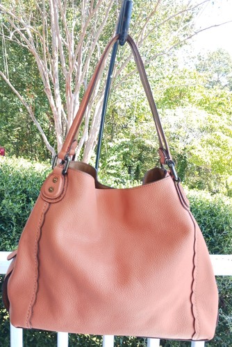 Coach 29336 MEDIUM Peach Edie Turn Lock 31 W/Rivets Shoulder Bag & Wallet - Picture 4 of 22