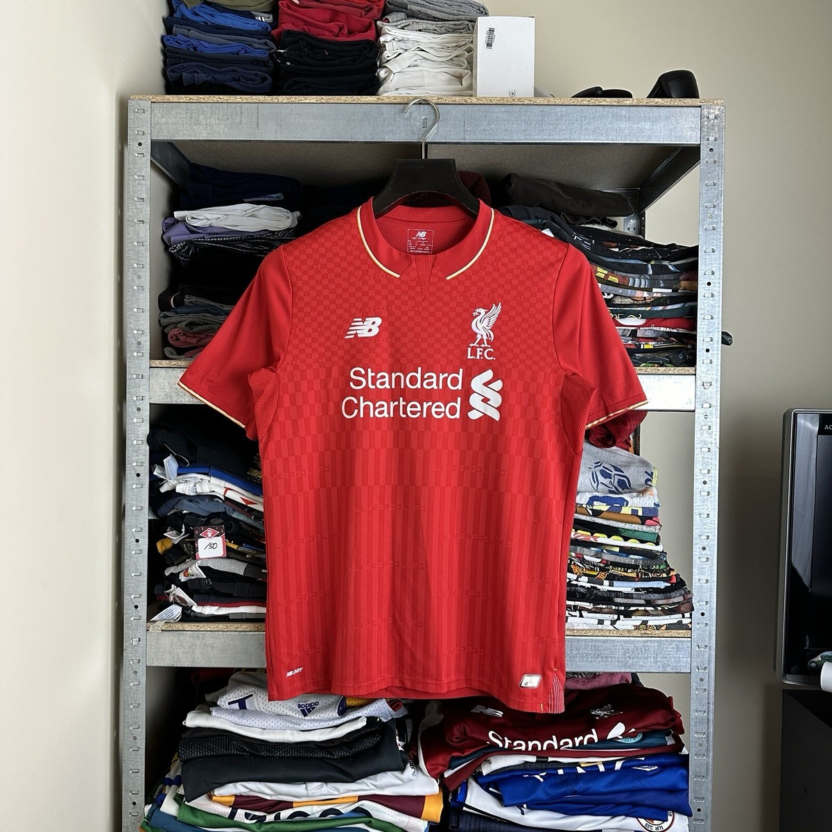 Rare! Lallana Adam 20 New Balance Liverpool Soccer Jersey Shirt
