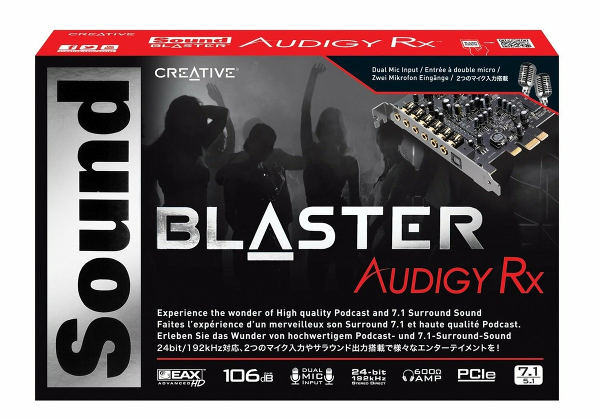 Creative Sound Blaster Audigy RX 7.1 PCIe Computer PC Audio Card