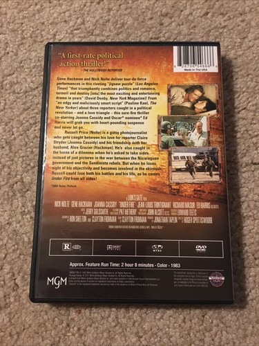 UNDER FIRE (1983) Widescreen, Gene Hackman, Nick Nolte, RARE & OOP, Used DVD, NM - Picture 2 of 8