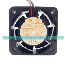Sanyo 109P0424H713 24V 0.08A 4015 4CM 2-Wire Cooling Fan