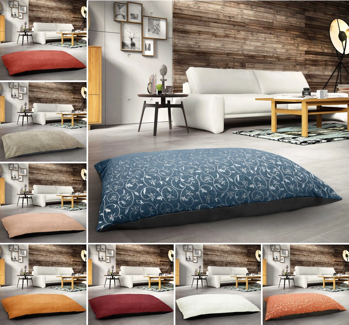 EXTRA LARGE FLOOR MULTI PURPOSE JACQUARD SUEDE CORDUROY CUSHION