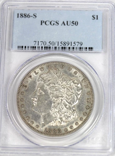 1886-S Morgan Dollar : PCGS AU50