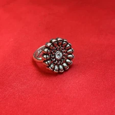 Adjustable Silver Ring Cocktail for women & ladies 925 Sterling Silver