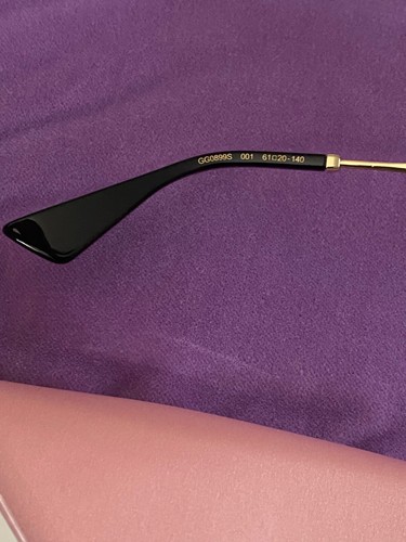 Gucci Hollywood Forever Crystal Round Sunglasses Gold Pink GG0899S 001 - Picture 6 of 13