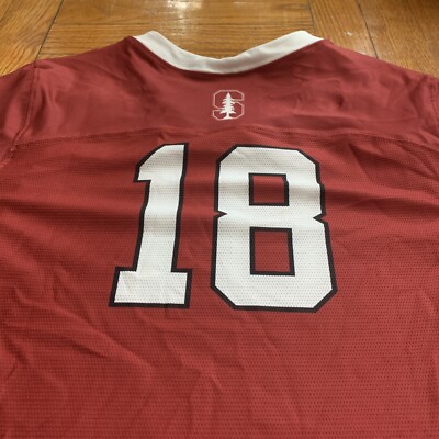 Stanford Cardinal NCAA Red White Nike Dri Fit Soccer Jersey #18