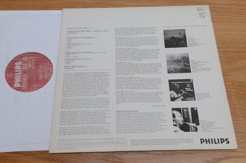 Vivaldi Heinz Holliger I Musici 4 Oboe Concertos LP Philips 9500 044 - Picture 6 of 6
