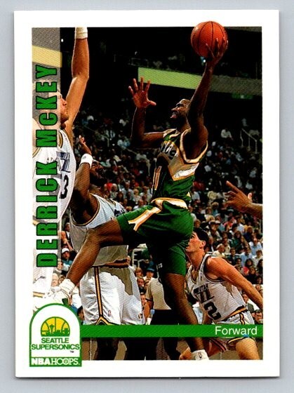 1992-93 NBA Hoops Derrick McKey #217 Seattle Supersonics