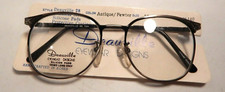 Vintage DEAUVILLE 28 Antique Pewter 54/18 Eyeglass Frame New Old Stock 398