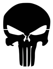 Reusable Plastic Punisher Skull Stencil Template Reusable for Wall Art, DIY Craf