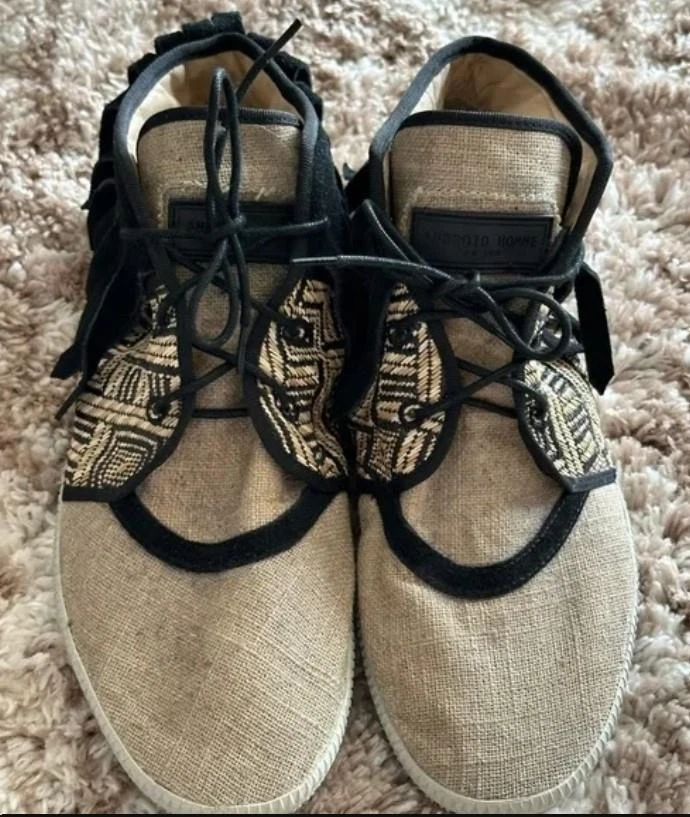 Zapatos deportivos con flecos negros y tostados con cordones talla 10 para hombre ANDROID HOMME MACH 2 Foto 3 de 4