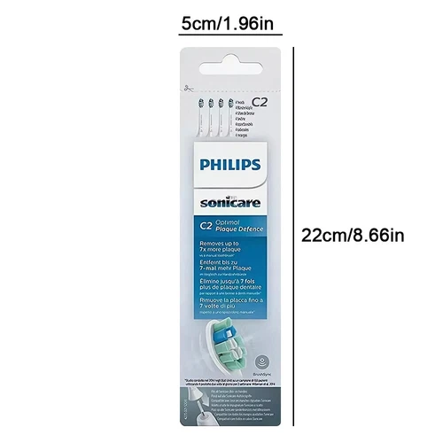 Philips Sonicare C2 Optimal Plaque Defence 4 piezas, cepillos de dientes de repuesto XDBDSFEBGN - Imagen 15 de 15
