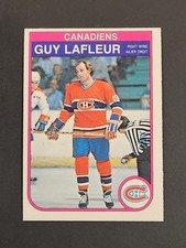 1982 O-Pee-Chee Montreal Canadiens Guy Lafleur #186