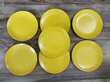 Vintage Bright Yellow Melamine Bread Plates |...