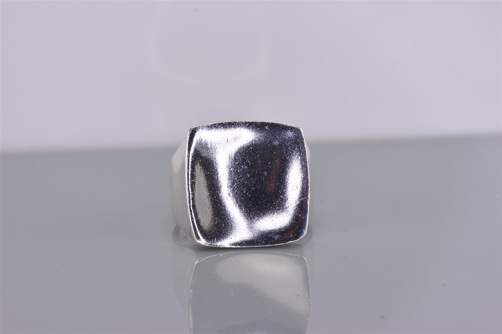 Sterling Silver 18mm Solid Concaved Squared Moder… - image 7