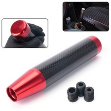 Jdm Carbon Fiber Long Stick Manual Racing Car Gear Shift Knob Shifter Universal