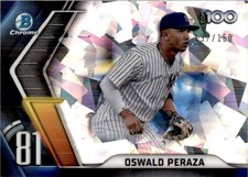 Oswald Peraza 2022 Bowman Scouts Top 100 Atomic Chrome Refractor #BTP-81 137/150