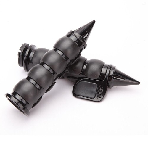 Motorcycle 1" Handle Bar Hand Grips Throttle For Harley Road King Softail Fatboy - Picture 10 of 11