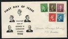 Canada #289-293, 1950 Unrevised set, Ottawa Stamp cachet FDC July 20, 1950